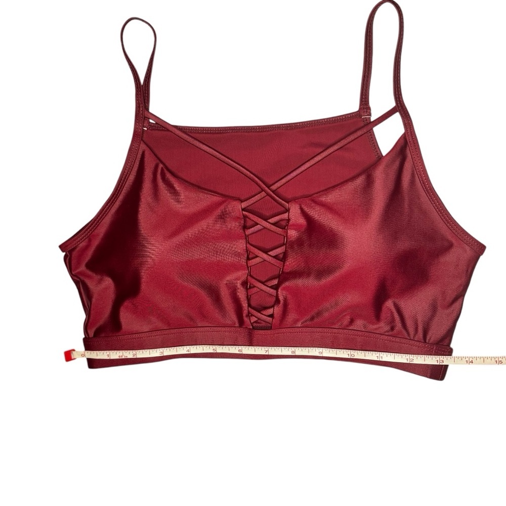 Mono B Women’s Maroon Sports Bra Top – Size Large - Picture 6 of 8